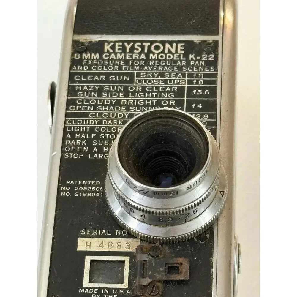 Vintage Keystone 8mm Movie Camera Model K-22 1950s USA